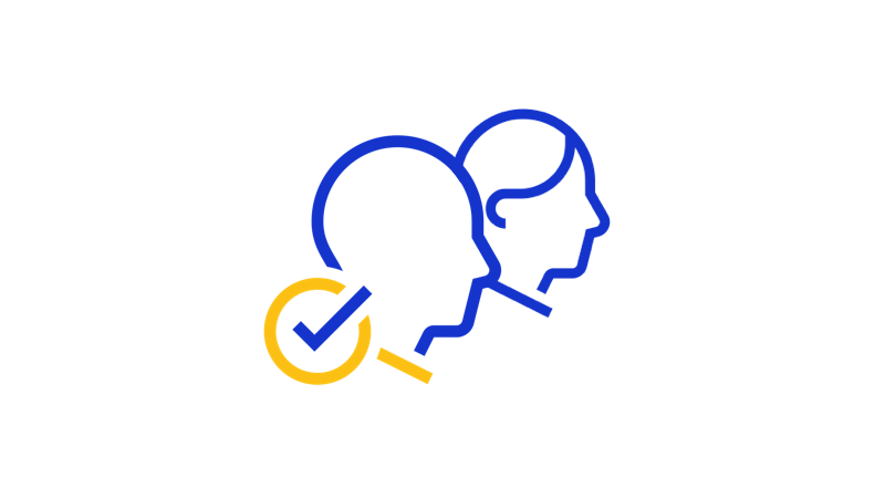 Head and tick icon